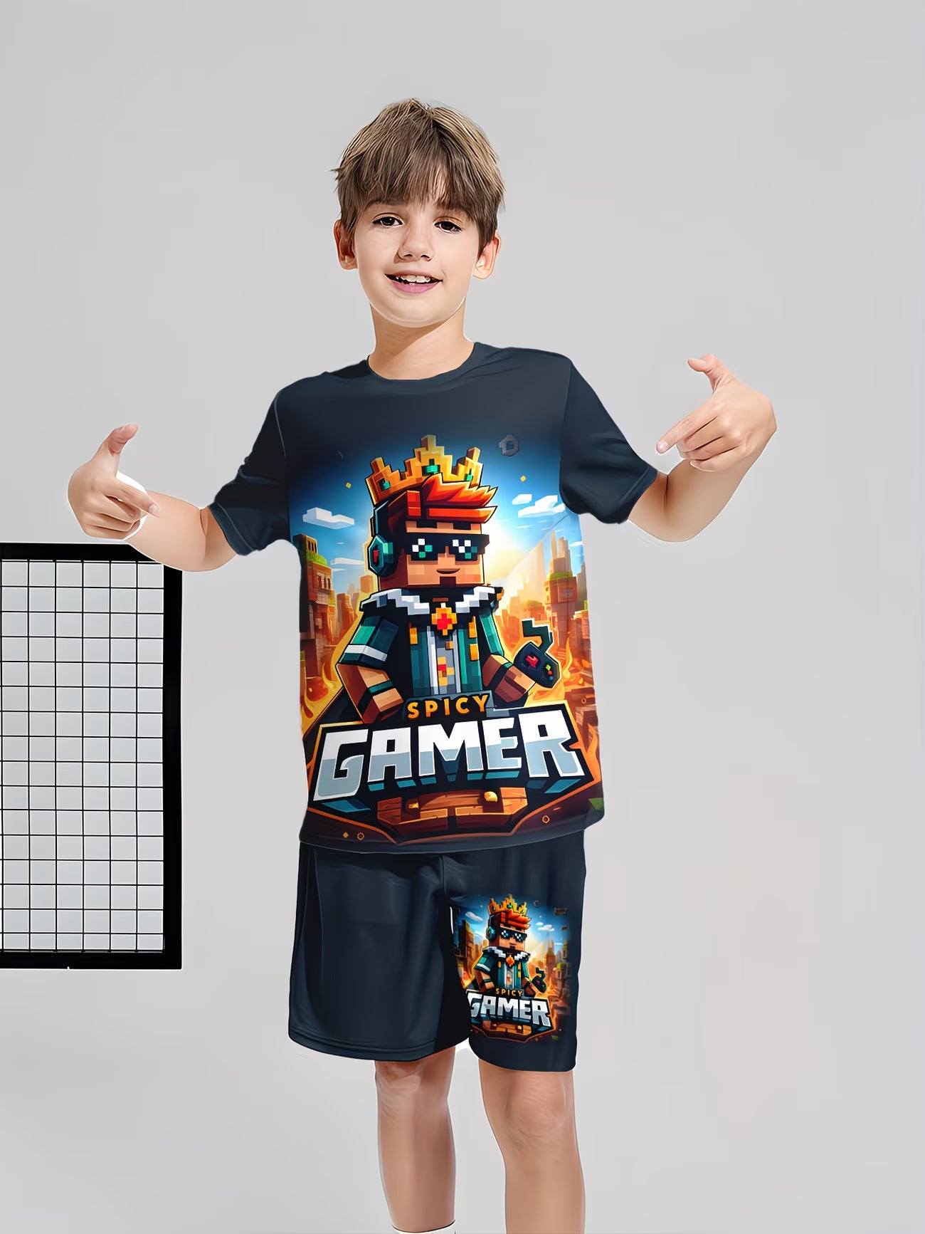 Детски комплект „67 Six Seven“ Gamer King – тъмносин модел