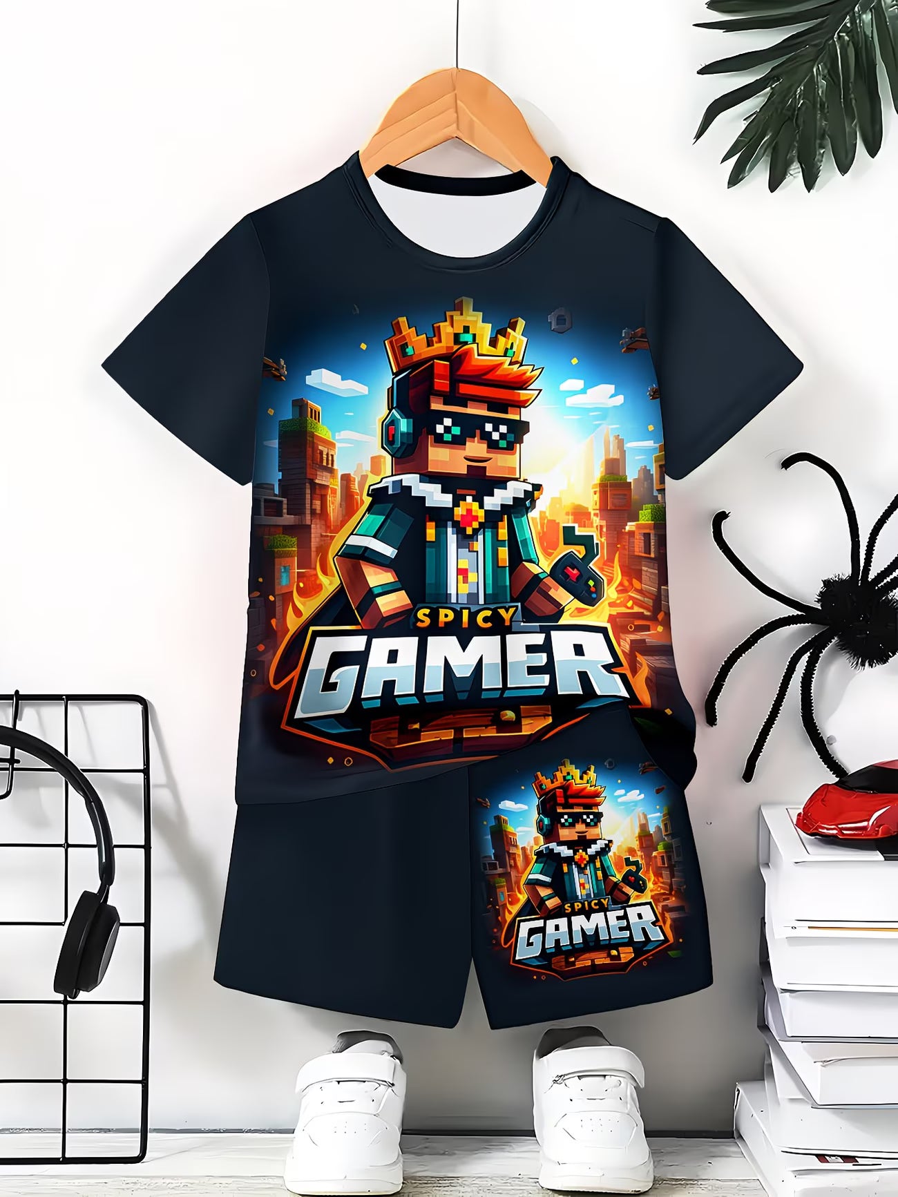 Детски комплект „67 Six Seven“ Gamer King – тъмносин модел