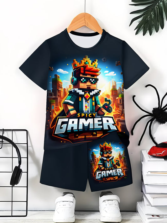 Детски комплект „67 Six Seven“ Gamer King – тъмносин модел