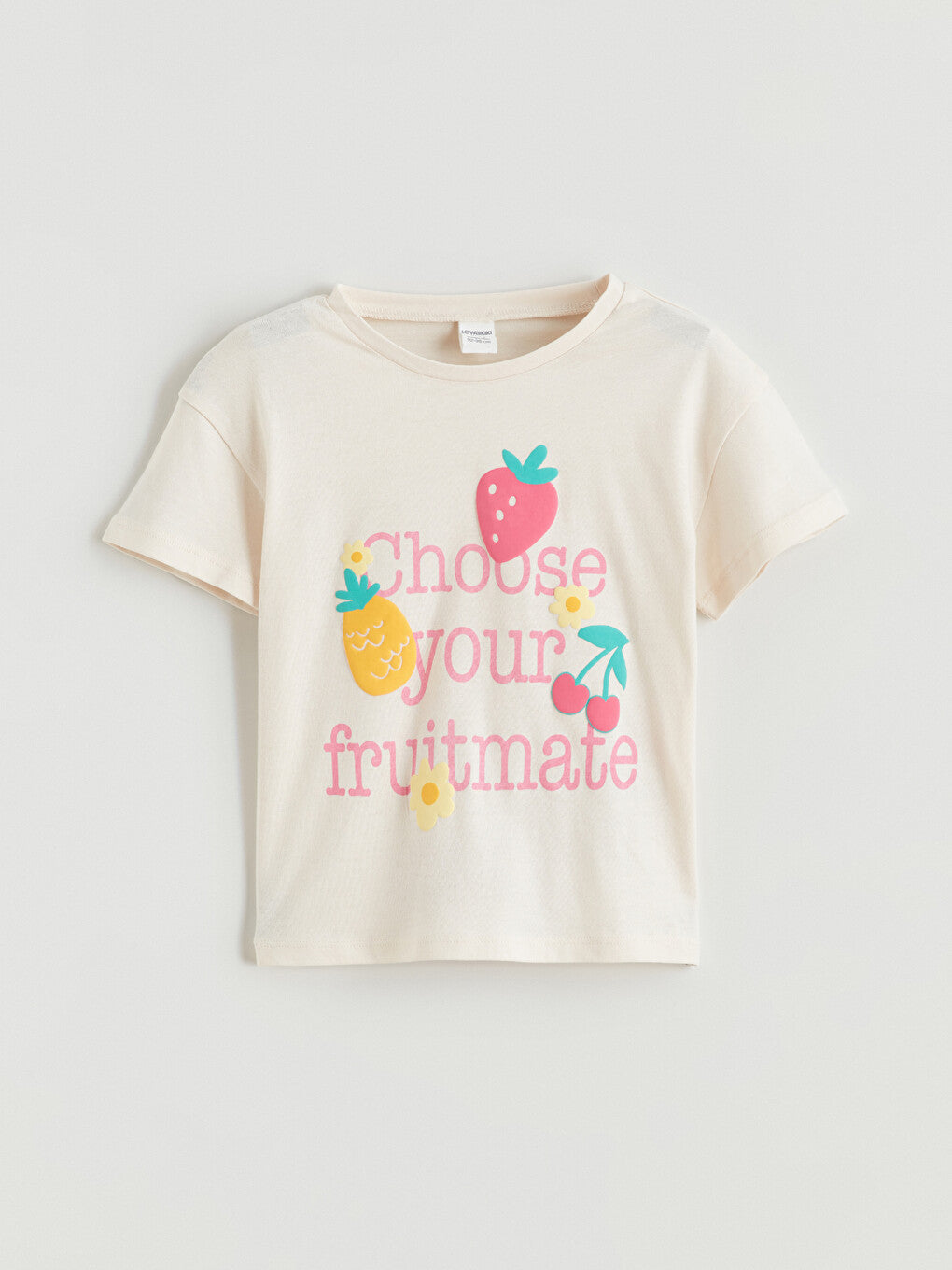 Детски комплект с тениска Choose Your Fruitmate и розов клин LC Waikiki