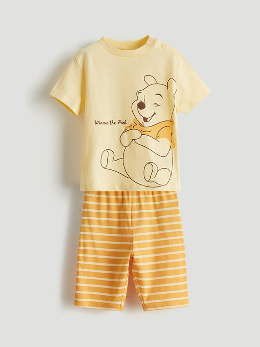 Комплект Disney Winnie the Pooh с тениска и райе къси панталони
